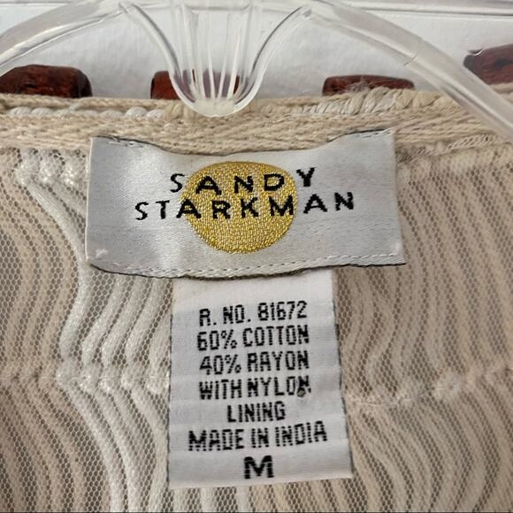 Sandy Starkman Cottagecore macrame vintage jacket medium - Picture 2 of 8